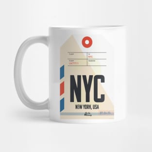 New York Luggage Tag Mug